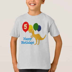 Grattis på födelsedagen T-Rex 5 år ballongT-tr T-shirt