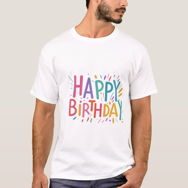 Grattis på födelsedagen t shirt (Framsida)