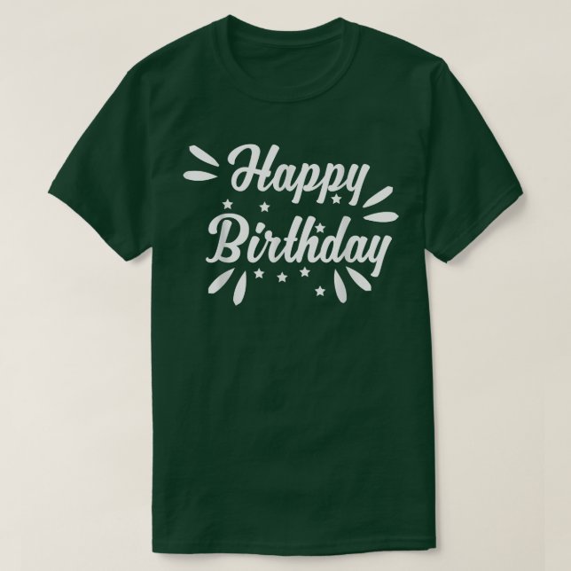 Grattis på födelsedagen t shirt (Design framsida)