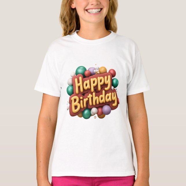 grattis på födelsedagen t shirt (Framsida)