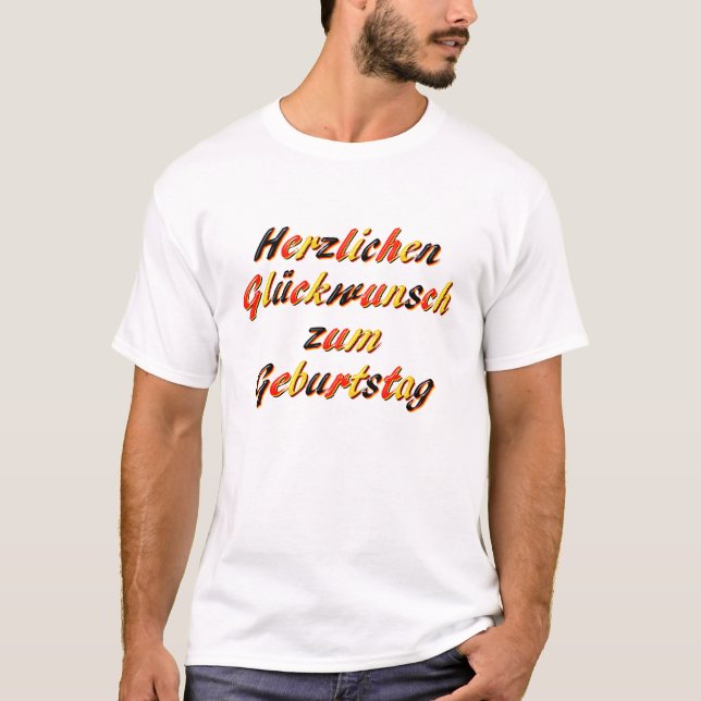 Grattis på födelsedagen t shirt (Framsida)