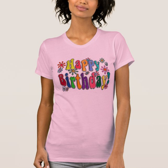 Grattis på födelsedagen t-shirt (Framsida)