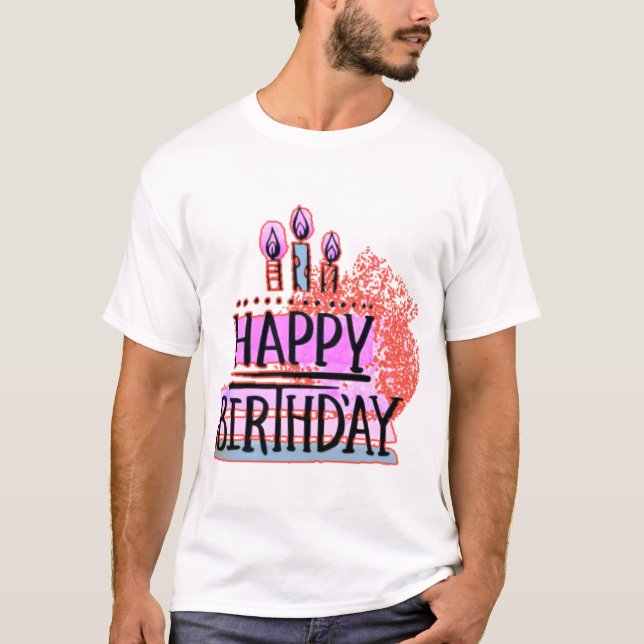 Grattis på födelsedagen t-shirt  (Framsida)