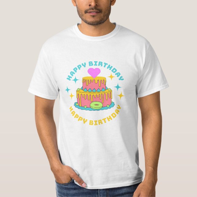 Grattis på födelsedagen t shirt (Framsida)