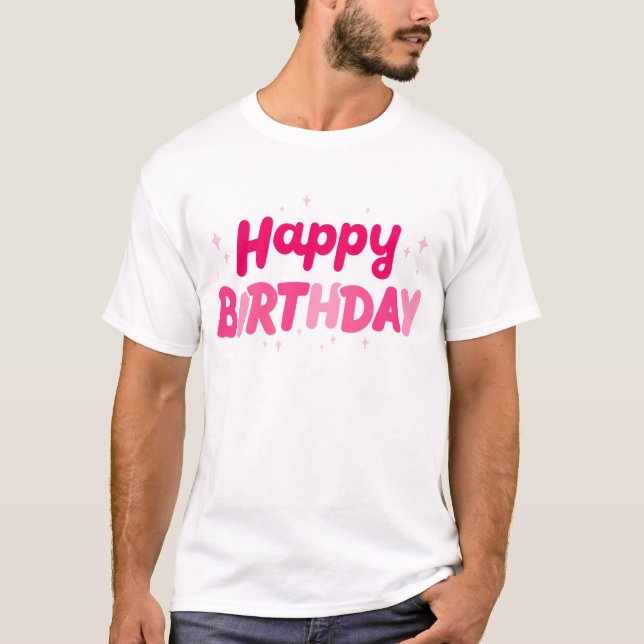 Grattis på födelsedagen t shirt (Framsida)