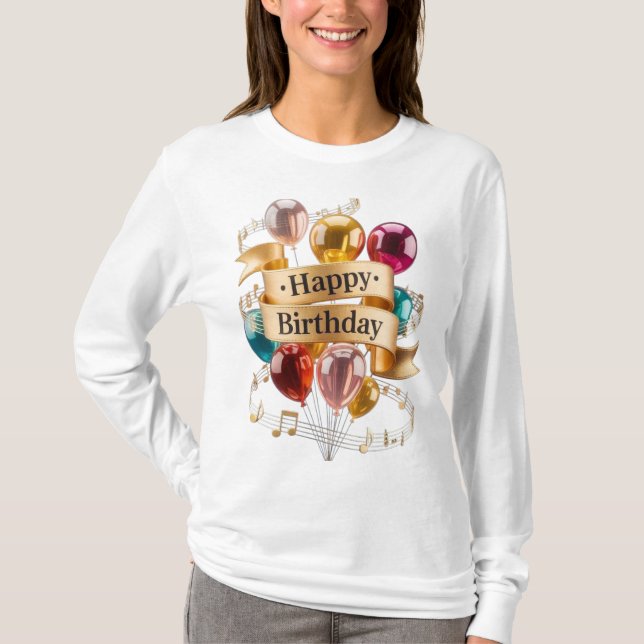 Grattis på födelsedagen T-shirt (Framsida)