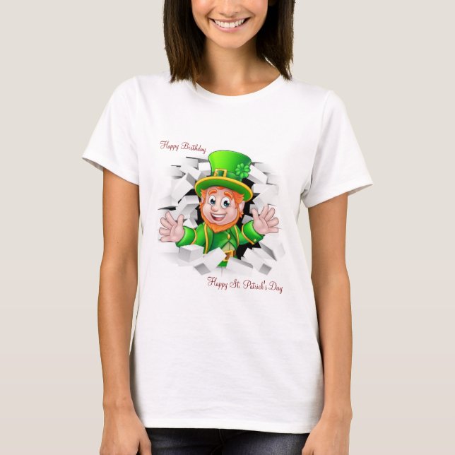 Grattis på födelsedagen T-Shirt St. Patrick's Day (Framsida)