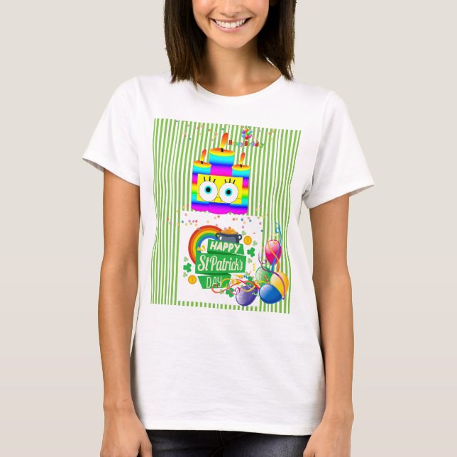Grattis på födelsedagen T-Shirt St. Patrick's Day (Framsida)