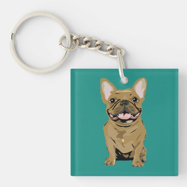 Grattis på födelsedagen - Tan French Bulldog (Framsidan)