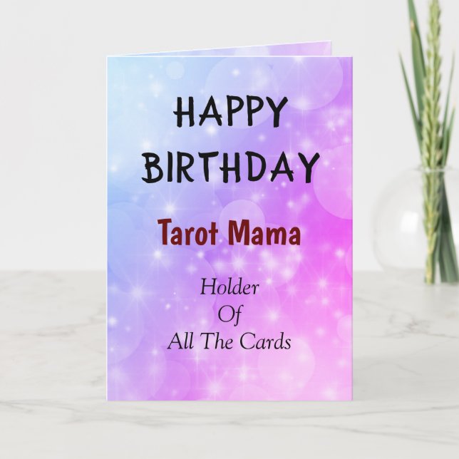 Grattis på födelsedagen Tarot Mamma-designkort Kort (Framsida)