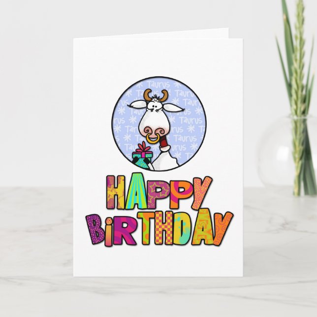 Grattis på födelsedagen - Taurus Kort (Framsida)