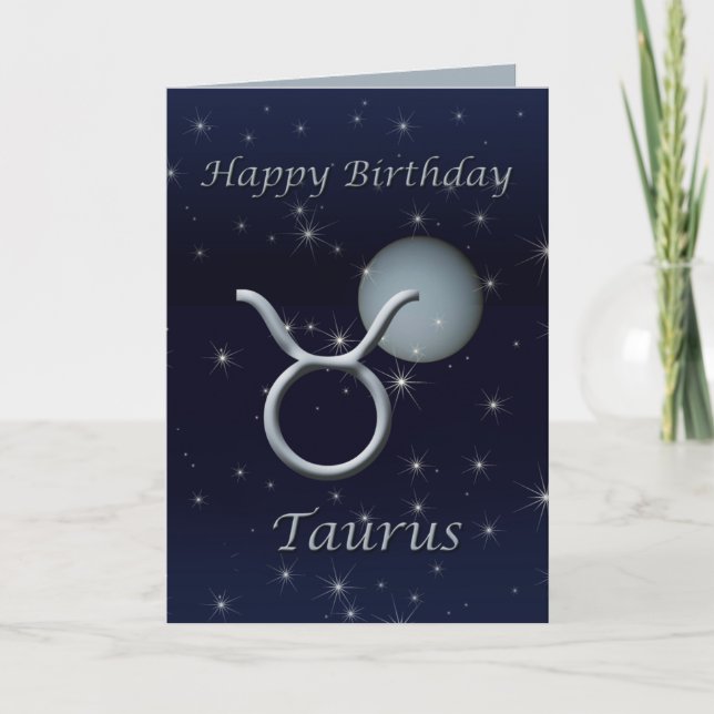 Grattis på födelsedagen Taurus Venus-hälsningskort Kort (Framsida)