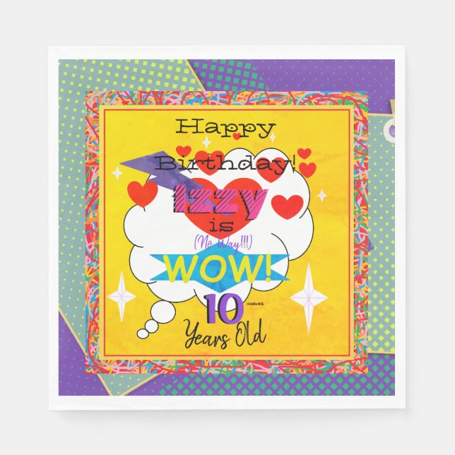 Grattis på födelsedagen Tecknad Bok Titta på Pappe Pappersservett (Framsidan)