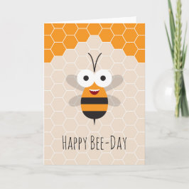 Grattis på födelsedagen Tecknad Cute Honungsbee Ho Kort