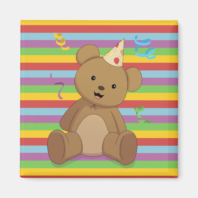 Grattis på födelsedagen Teddy Magnet (Framsidan)