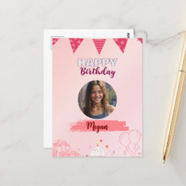 Grattis på födelsedagen Teenager Sweet Girl Vykort