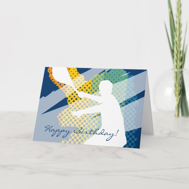 Grattis på födelsedagen Tennis Card för manar och  Kort (Framsida)