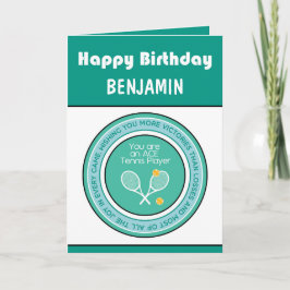 Grattis på födelsedagen 🎾 Tennis-grönt 💚 🎉 Kort