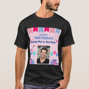Grattis på födelsedagen Text Image Önskemål Manar T Shirt