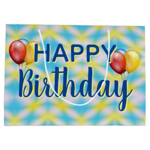 Grattis på födelsedagen Tie Dye Återanvändbar