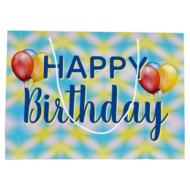 Grattis på födelsedagen Tie Dye Återanvändbar (Baksidan)