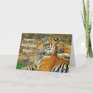 Grattis på födelsedagen Tiger Kort