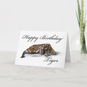 grattis på födelsedagen Tiger Kort