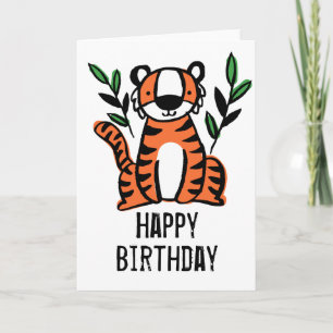 Grattis på födelsedagen Tiger Kort