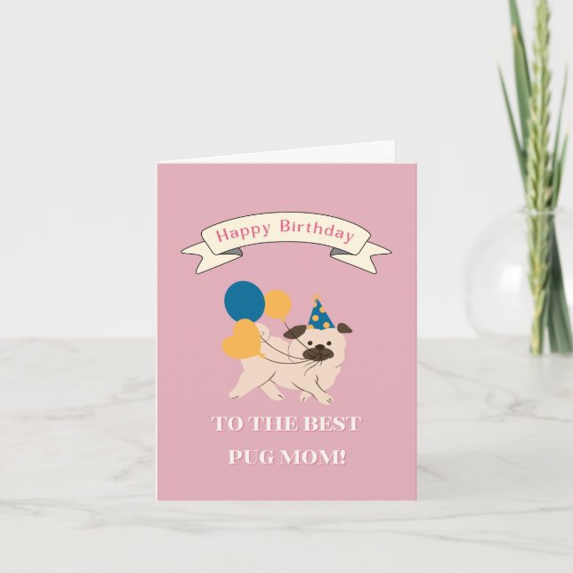 Grattis på födelsedagen till Bästa Hund Mamma! Smi Tack Kort (Framsida)