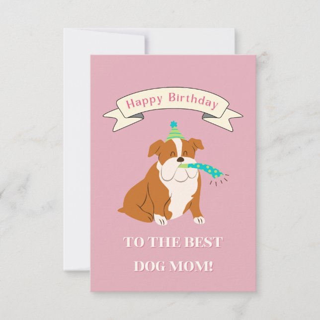 Grattis på födelsedagen till Bästa Hund Mamma! Smi Tack Kort (Framsida)