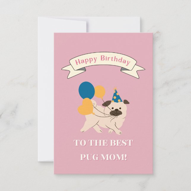 Grattis på födelsedagen till Bästa Hund Mamma! Smi Tack Kort (Framsida)
