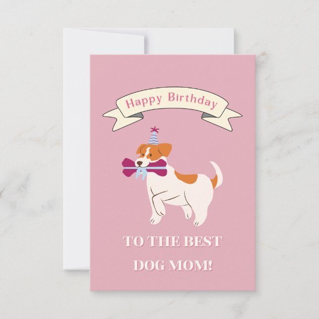 Grattis på födelsedagen till Bästa Hund Mamma! Smi Tack Kort (Framsida)