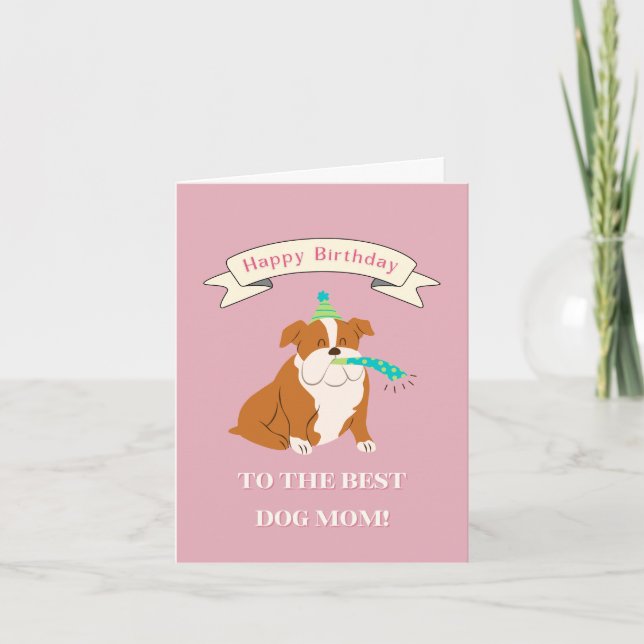 Grattis på födelsedagen till Bästa Hund Mamma! Smi Tack Kort (Framsida)