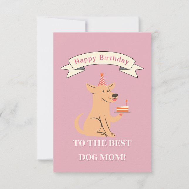 Grattis på födelsedagen till Bästa Hund Mamma! Smi Tack Kort (Framsida)
