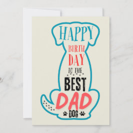 Grattis på födelsedagen till bästa Hund Pappa Inbjudningar