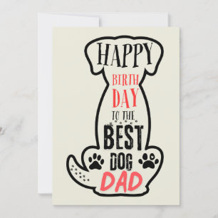 Grattis på födelsedagen till bästa hundpappa-kort inbjudningar