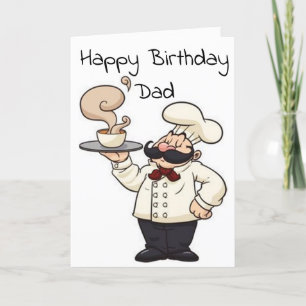 GRATTIS PÅ FÖDELSEDAGEN TILL BÄSTA KOOK ***PAPPA** KORT