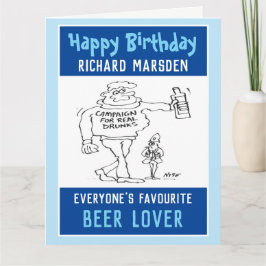 Grattis på födelsedagen till Beer Älskare eller Be Kort