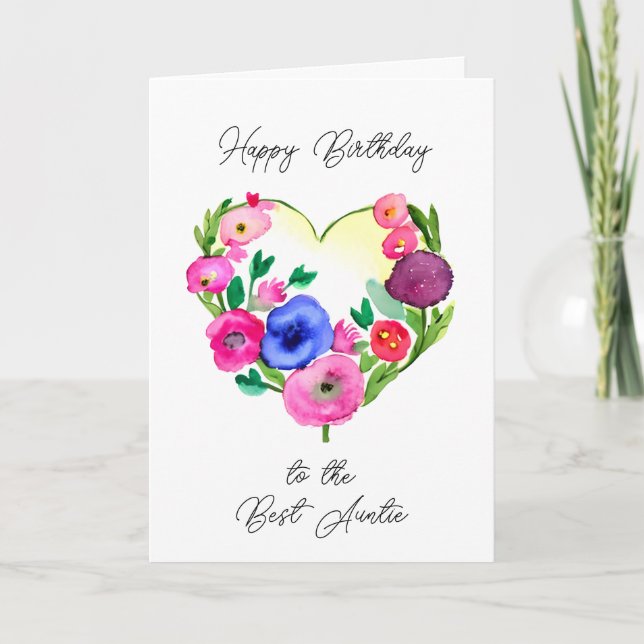 Grattis på födelsedagen till Best Auntie Kort (Framsida)