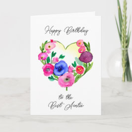 Grattis på födelsedagen till Best Auntie Kort