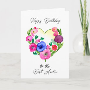 Grattis på födelsedagen till Best Auntie Kort