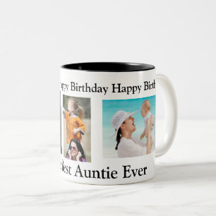 Grattis på födelsedagen till Best Auntie nånsin Två-Tonad Mugg