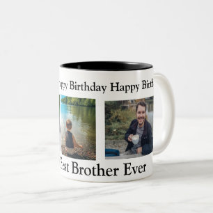 Grattis på födelsedagen till Best Brother nånsin Två-Tonad Mugg