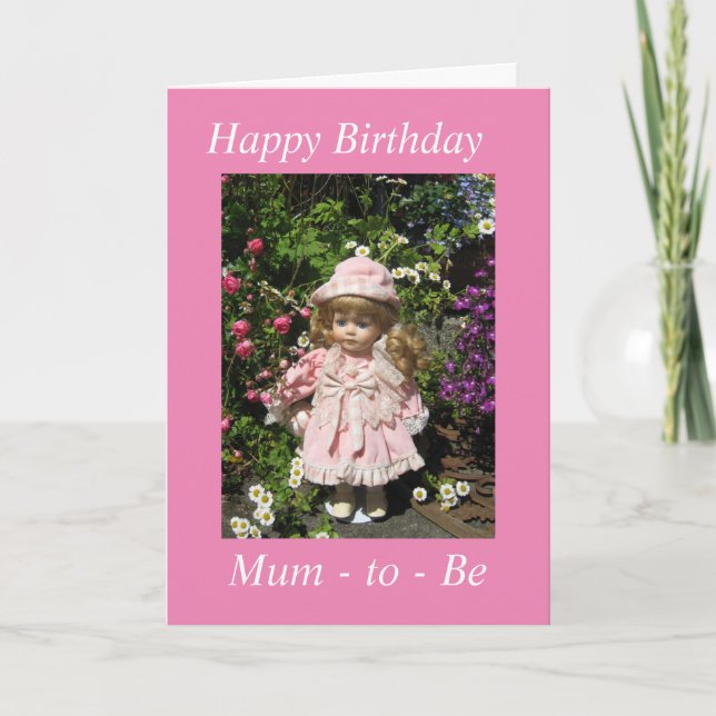 Grattis på födelsedagen till blivande mamma-kort kort (Framsida)