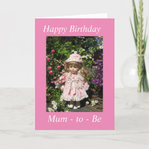 Grattis på födelsedagen till blivande mamma-kort kort