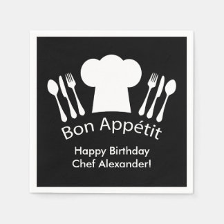 Grattis på födelsedagen till Chef! Bon Appetit Pappersservett