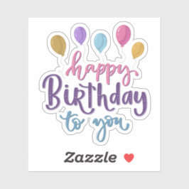 Grattis på födelsedagen till dekal