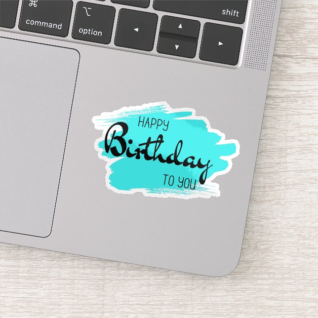 Grattis på födelsedagen till dekal (Detalj)