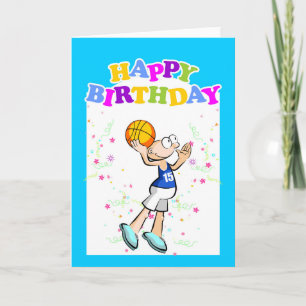 Grattis på födelsedagen till den bästa basketspela kort