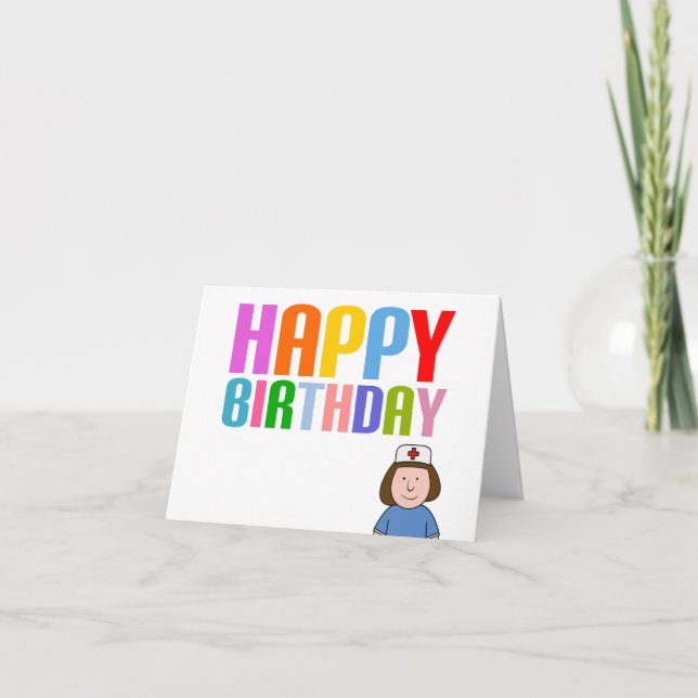 Grattis på födelsedagen till den bästa Nurse Kort (Framsida)